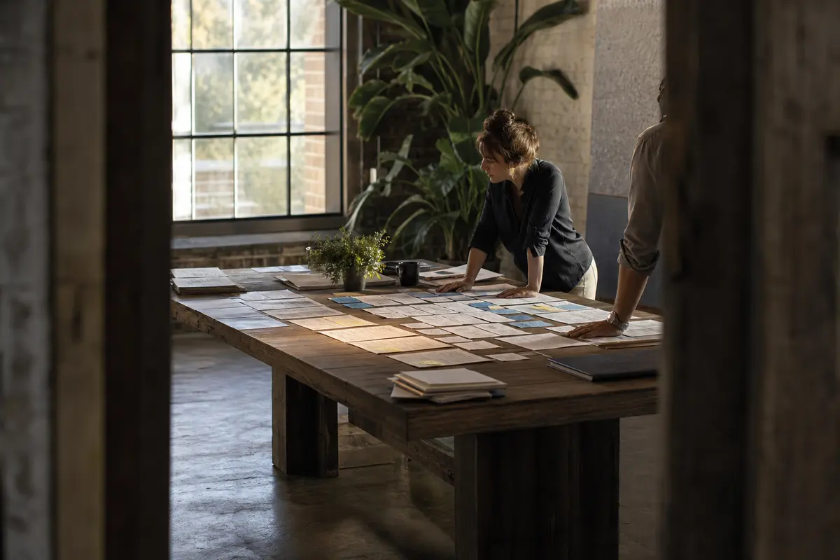 Editorial marketing planning scene for Anniston, Alabama