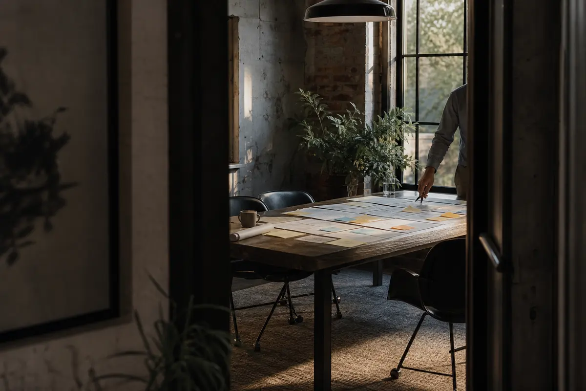 Editorial marketing planning scene for Programmatic SEO in Chickasaw, Alabama