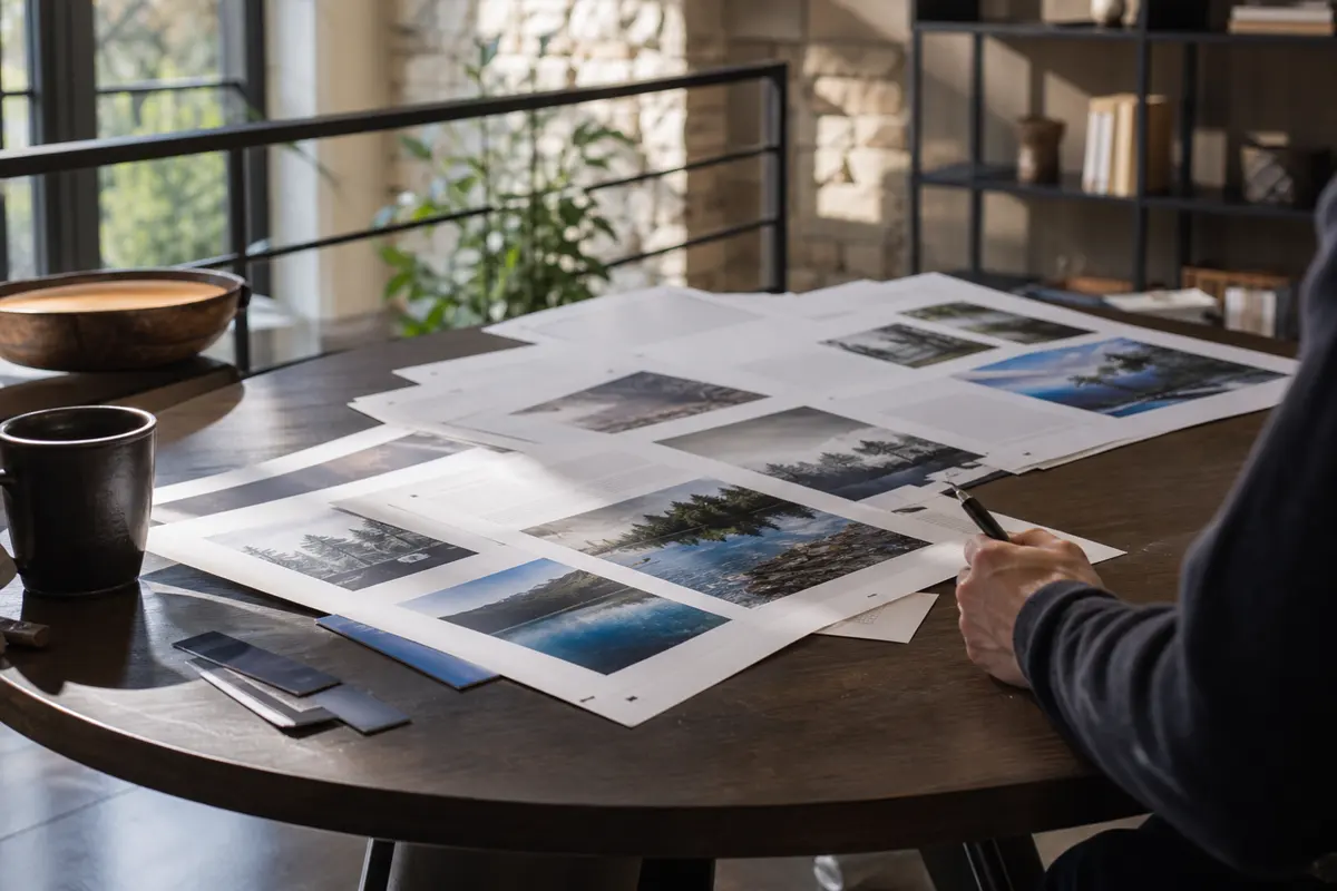 Editorial marketing planning scene for Mountain Brook, Alabama