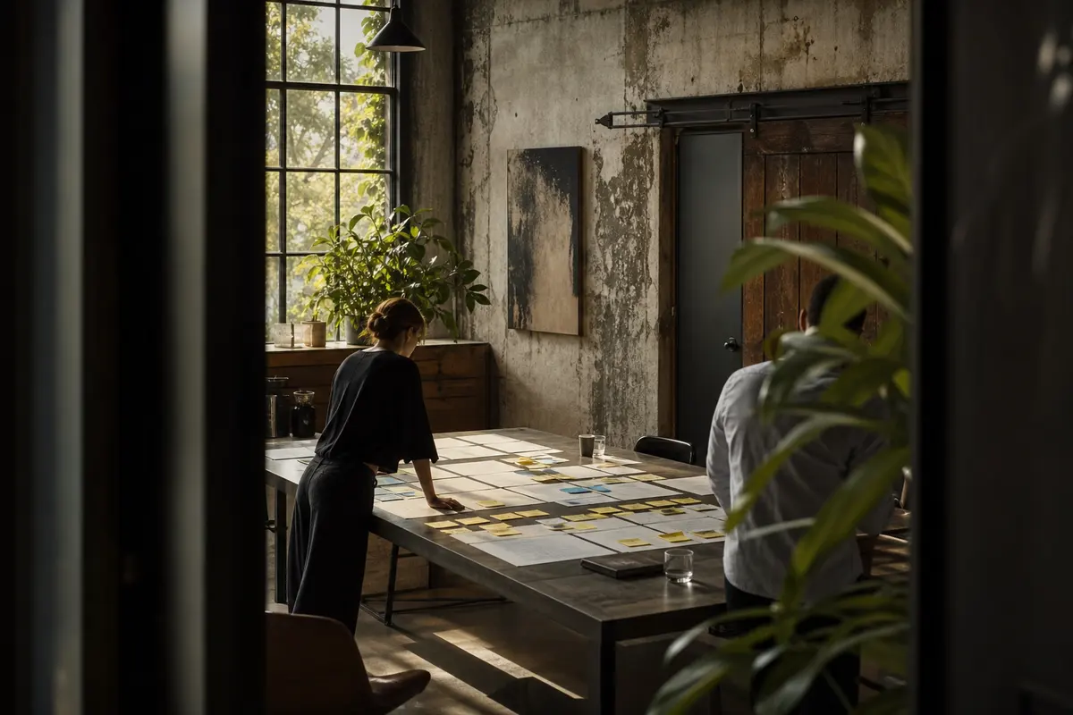 Editorial marketing planning scene for Legal News in Muscle Shoals, Alabama