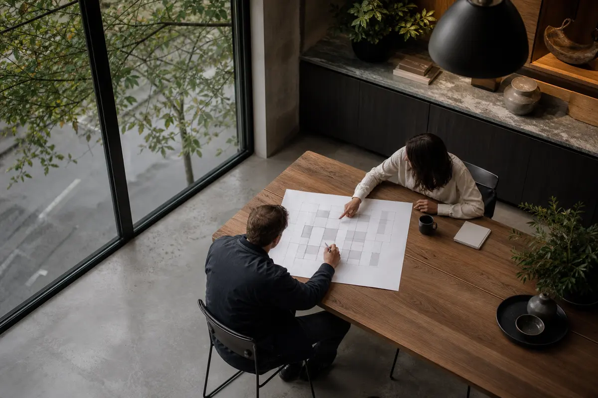 Editorial marketing planning scene for Programmatic SEO in Rainbow City, Alabama