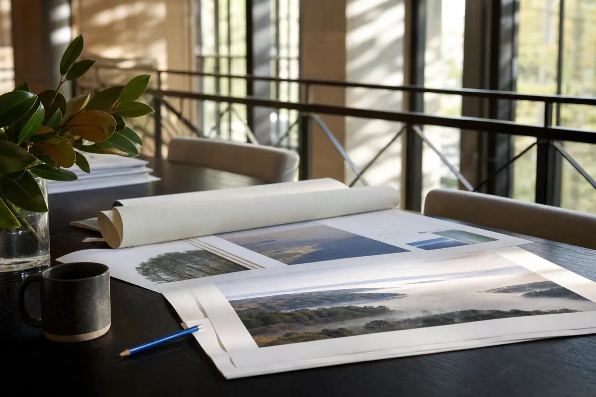 Editorial marketing planning scene for AI SEO in Vestavia Hills, Alabama