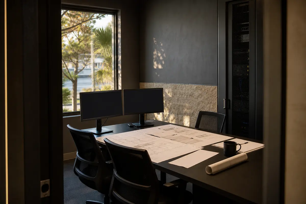 Editorial platform planning scene for Dedicated Hosting in Ketchikan, Alaska