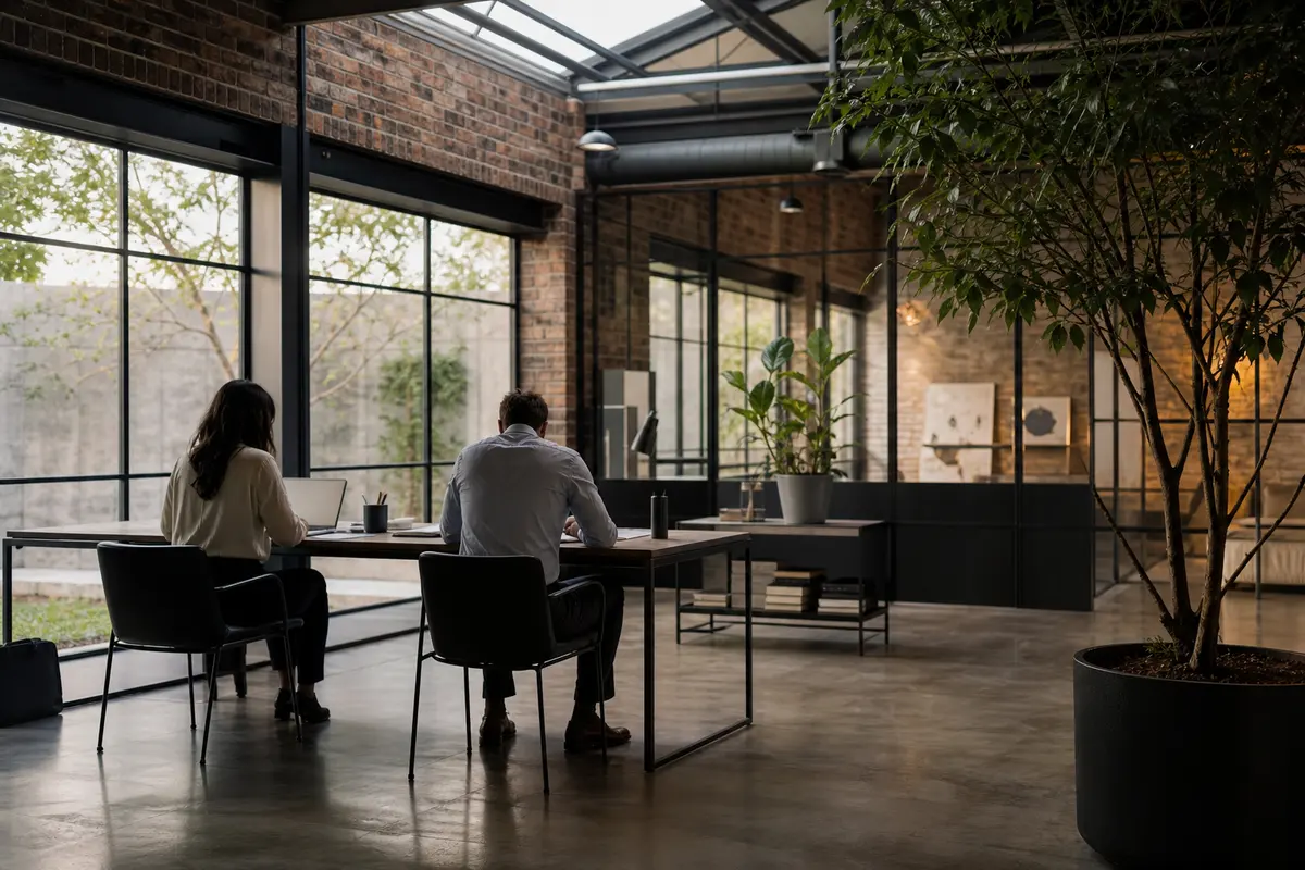 Editorial marketing planning scene for AI SEO in Anthem, Arizona
