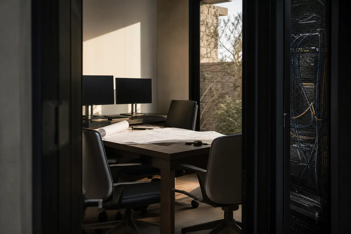 Editorial platform planning scene for Dedicated Hosting in Catalina Foothills, Arizona