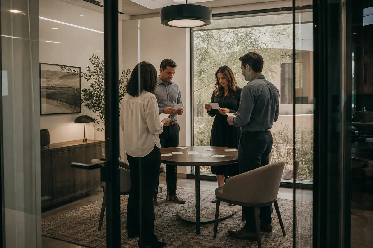 Editorial intake planning scene for Lead Attribution in Gold Canyon, Arizona