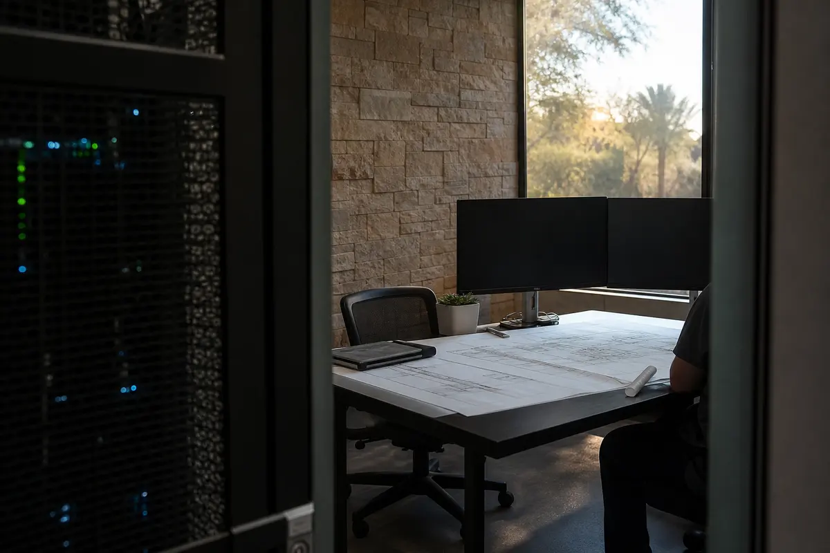 Editorial platform planning scene for ROI Dashboard in Green Valley, Arizona