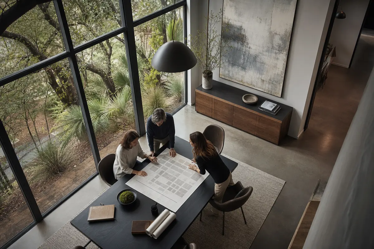 Editorial marketing planning scene for New River, Arizona