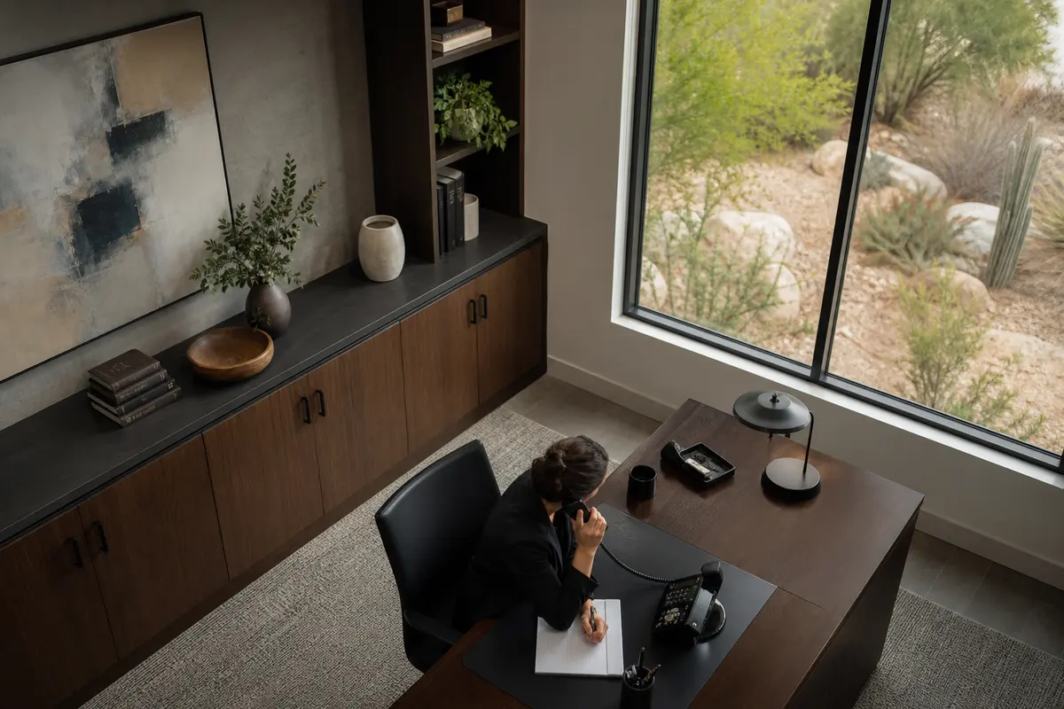 Editorial intake planning scene for Intake Coach in Saddlebrooke, Arizona