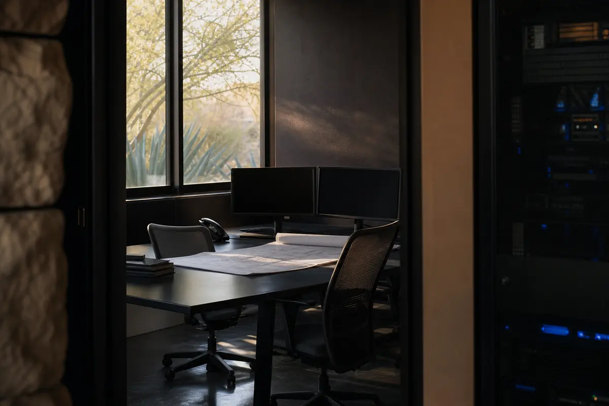 Editorial platform planning scene for Dedicated Hosting in Tucson, Arizona