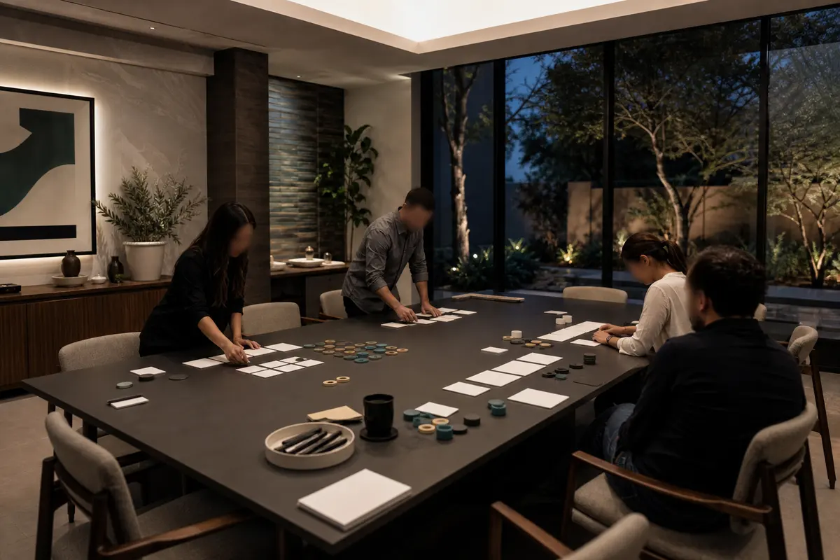 Editorial platform planning scene for ROI Dashboard in Tucson Estates, Arizona
