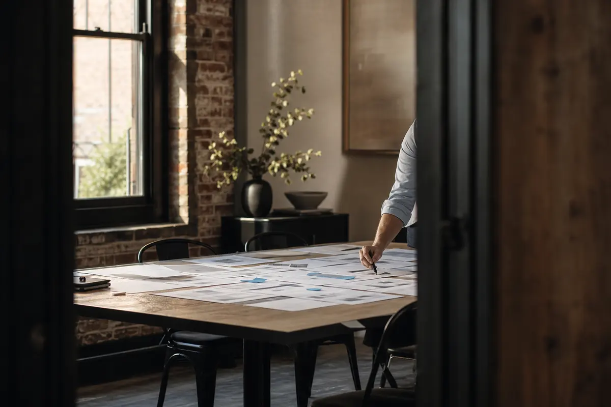 Editorial marketing planning scene for Fort Smith, Arkansas
