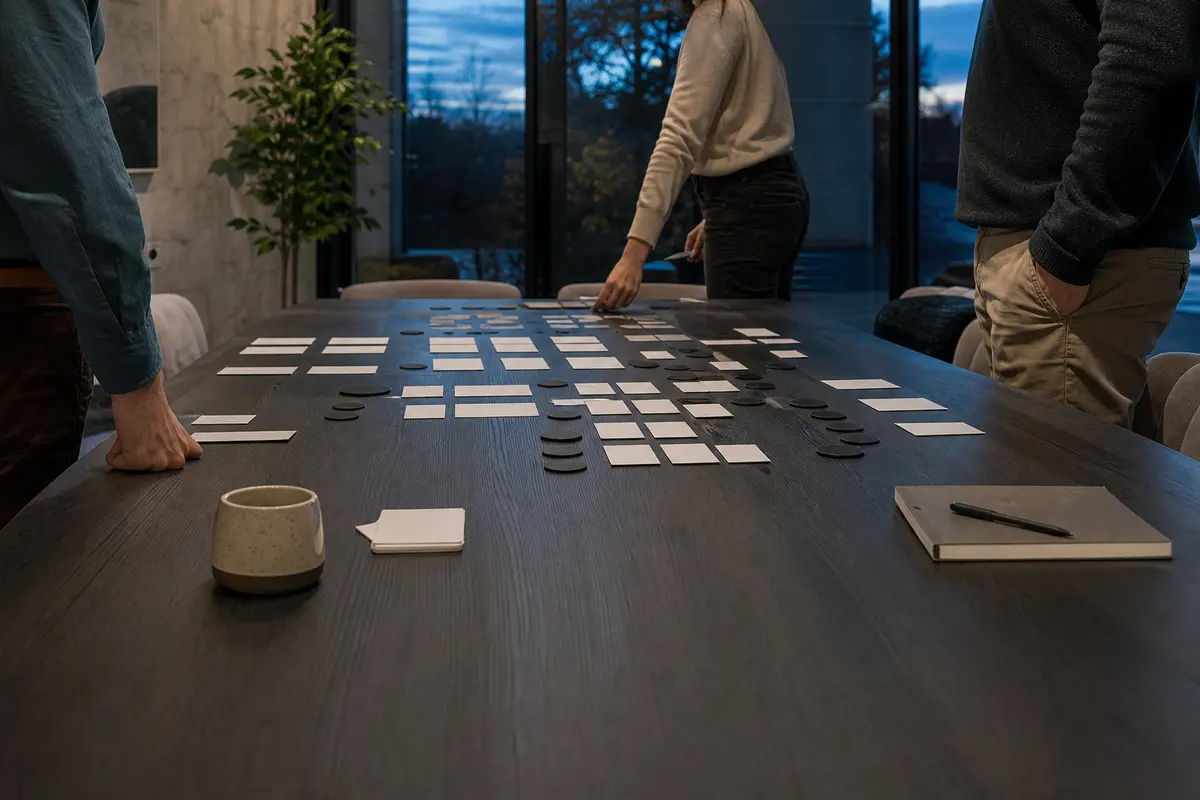 Editorial platform planning scene for ROI Dashboard in Morrilton, Arkansas