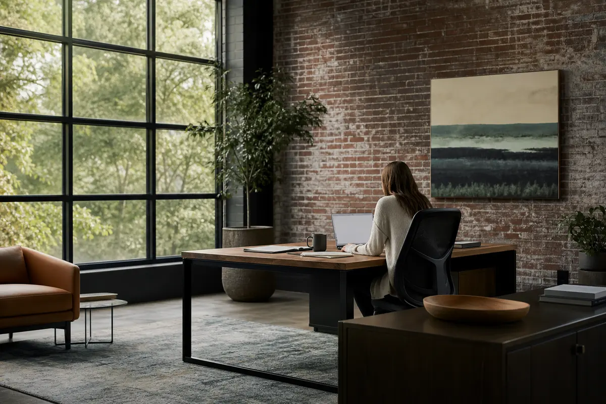 Editorial marketing planning scene for Acton, California