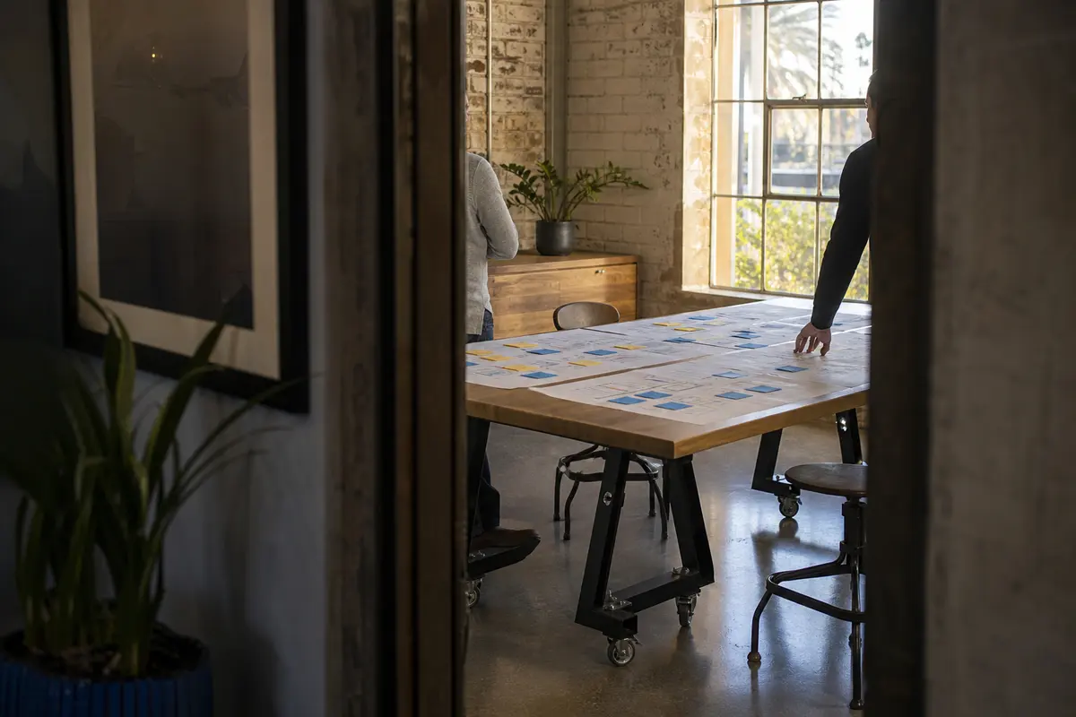 Editorial marketing planning scene for Anaheim, California
