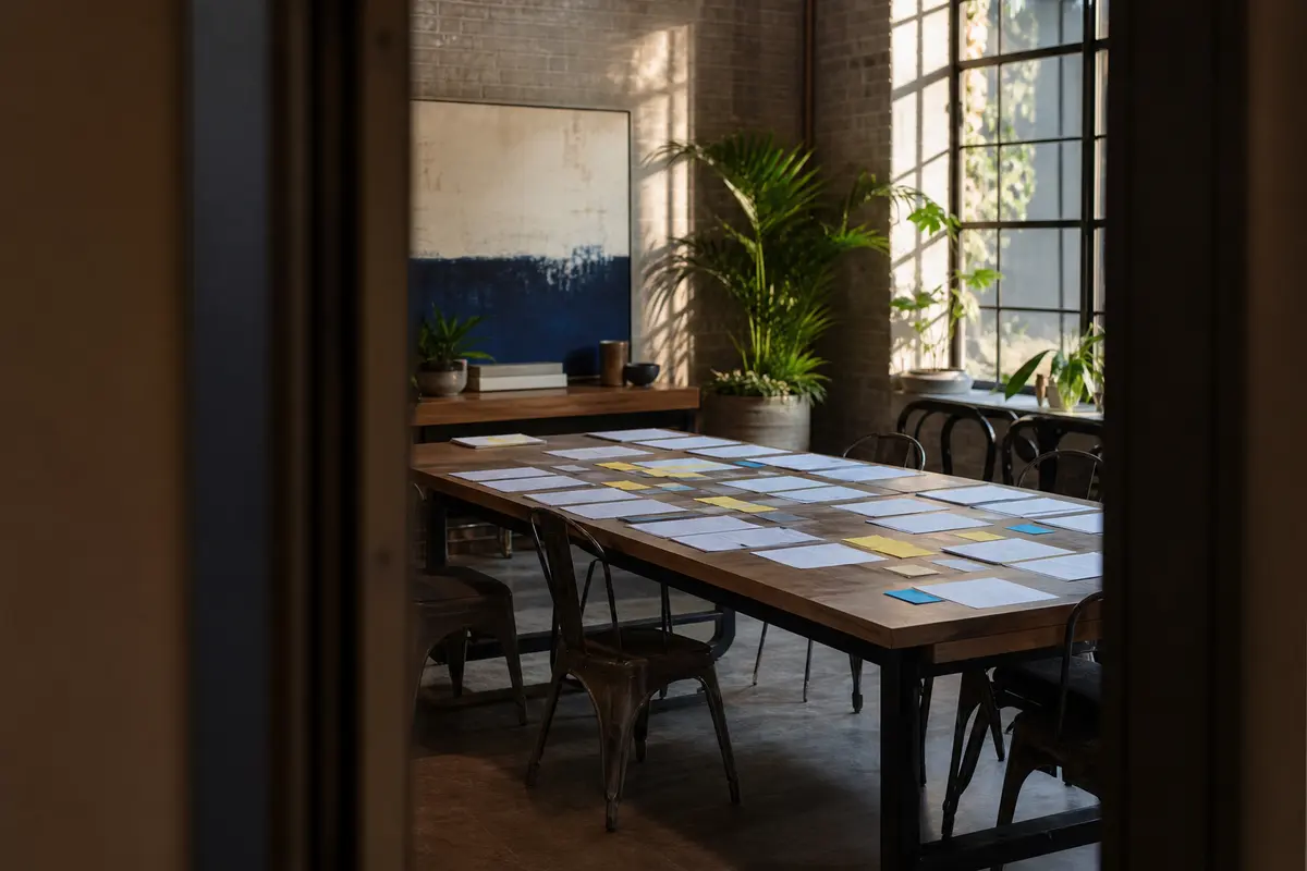 Editorial marketing planning scene for Artesia, California