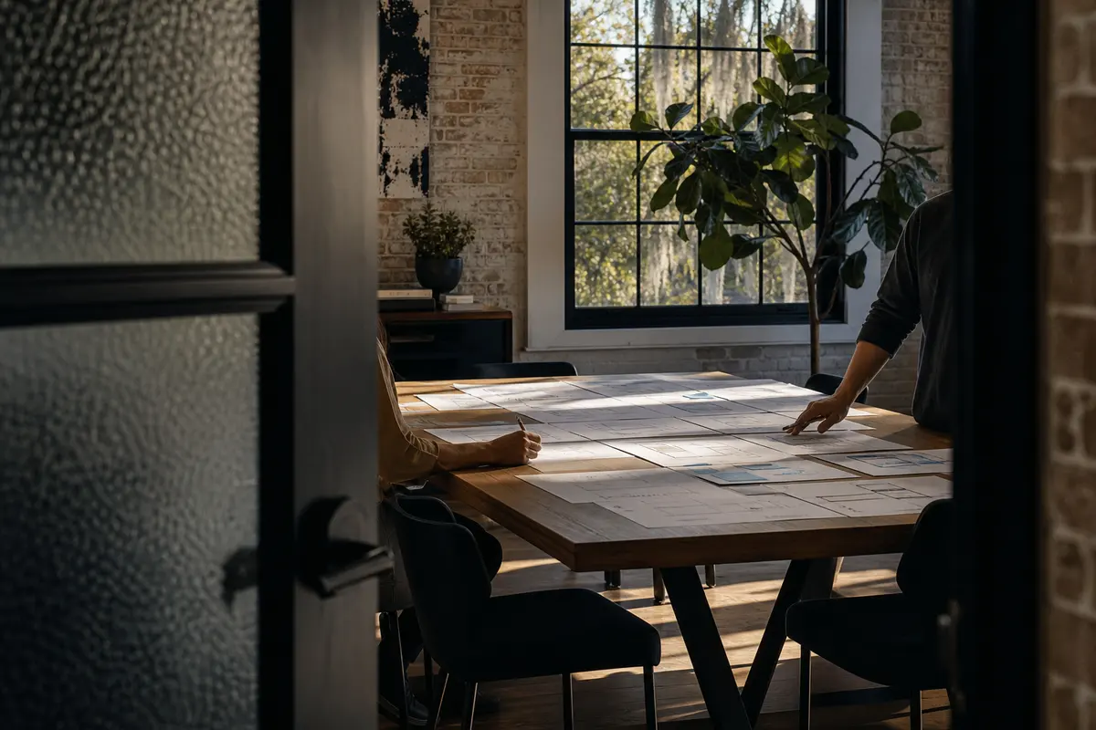 Editorial marketing planning scene for Legal News in Azusa, California