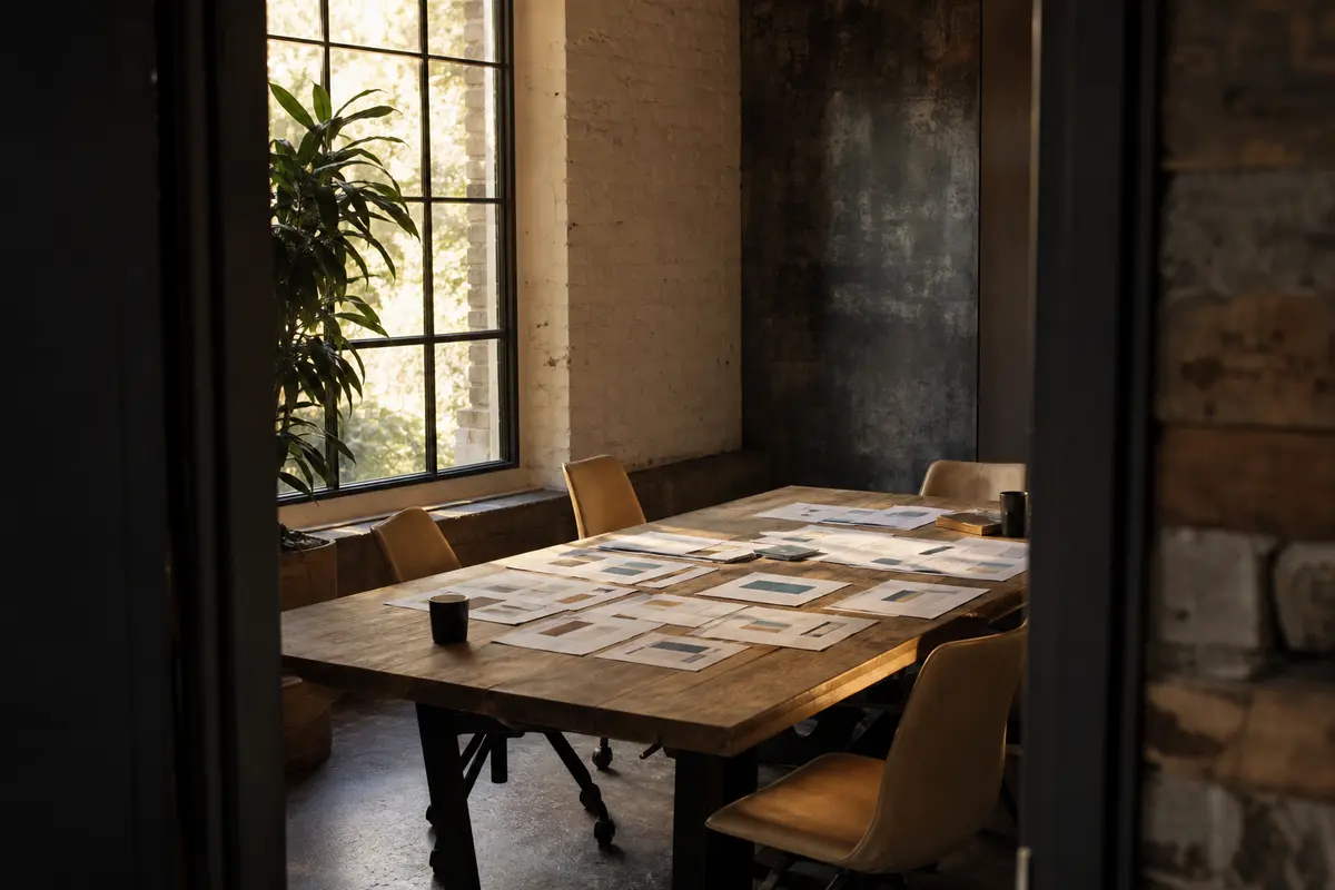 Editorial marketing planning scene for Legal News in Berkeley, California
