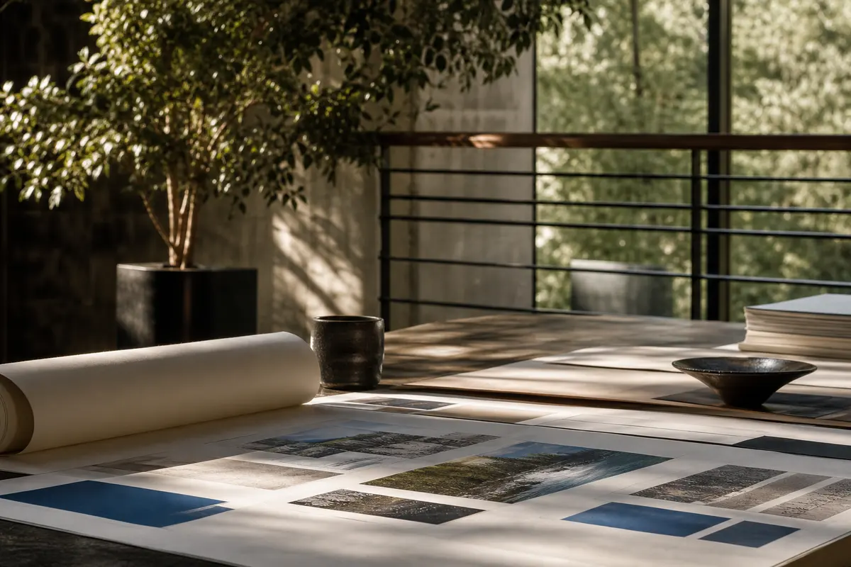 Editorial marketing planning scene for Legal News in Brentwood, California