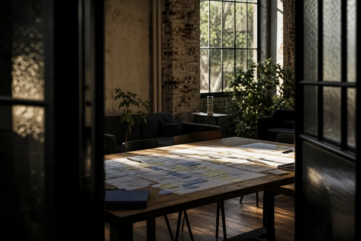 Editorial marketing planning scene for Legal News in Calabasas, California