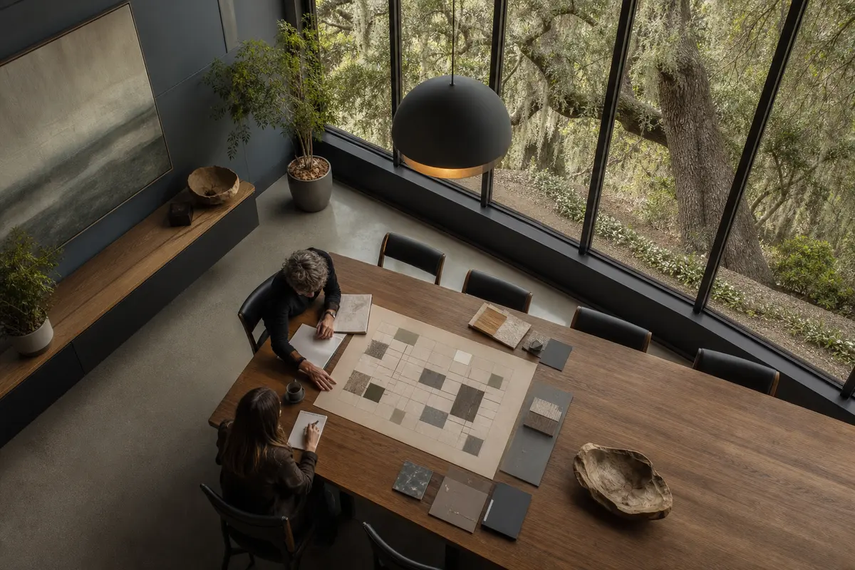 Editorial marketing planning scene for AI SEO in Camarillo, California