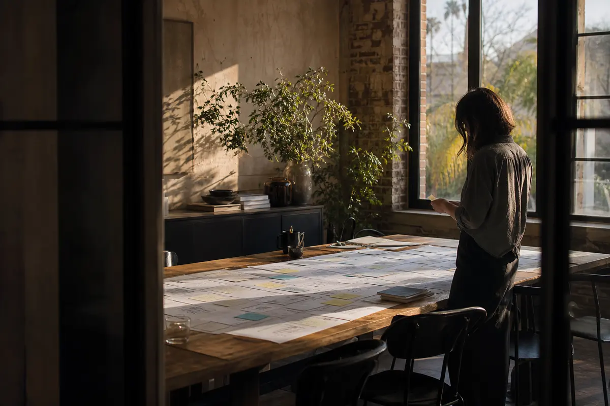 Editorial marketing planning scene for Casa de Oro-Mount Helix, California