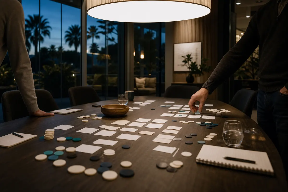 Editorial platform planning scene for Dedicated Hosting in Cathedral City, California