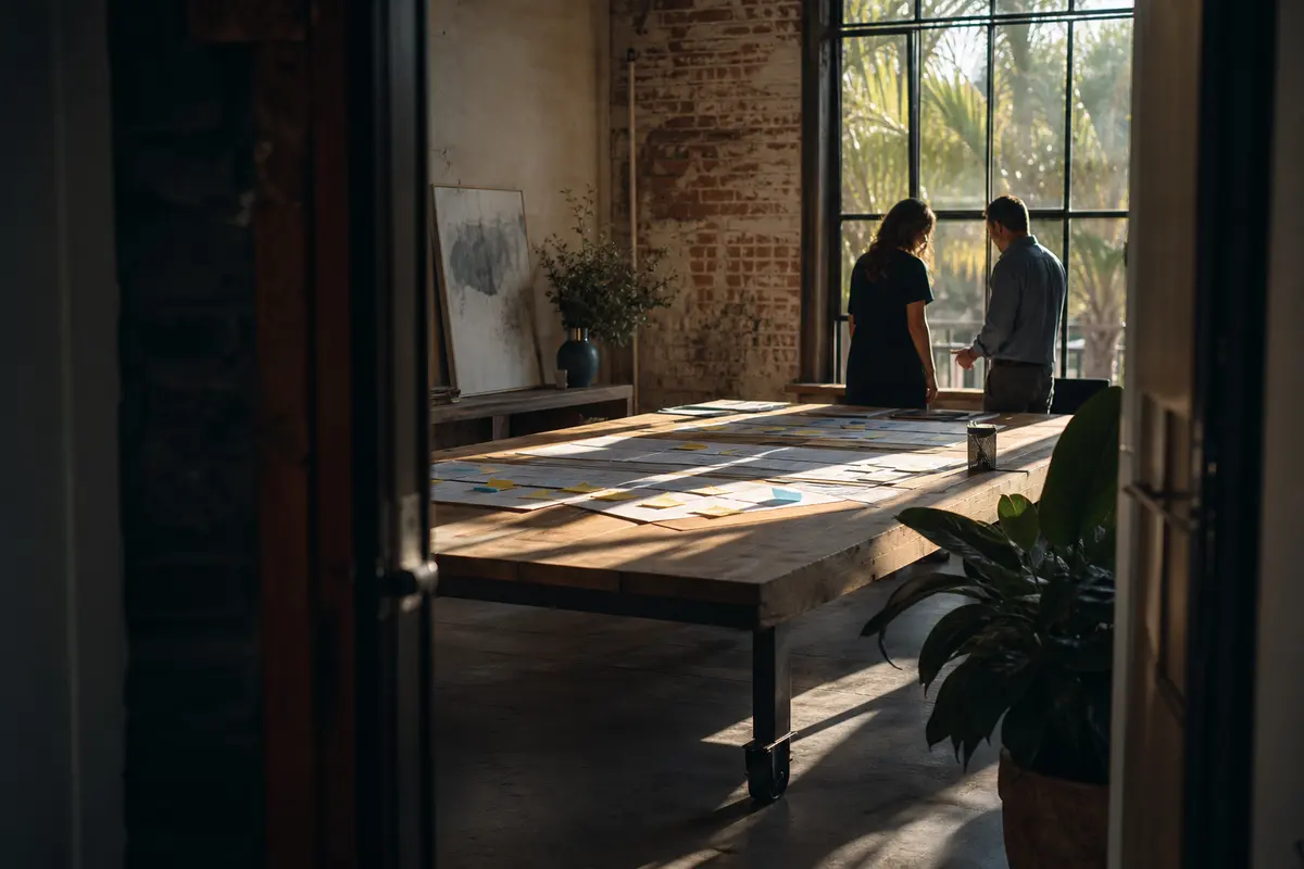 Editorial marketing planning scene for Citrus, California