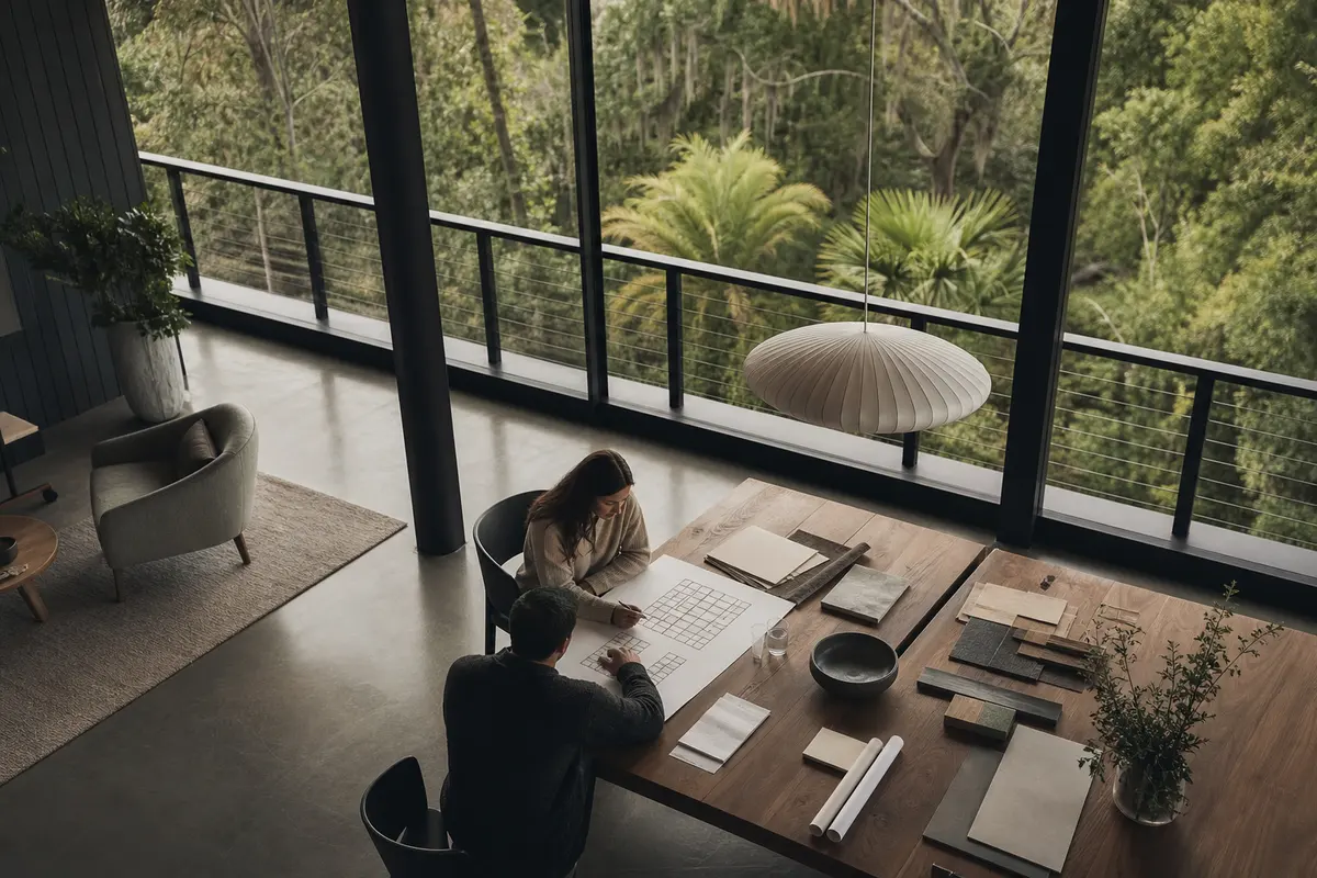 Editorial marketing planning scene for Corona, California