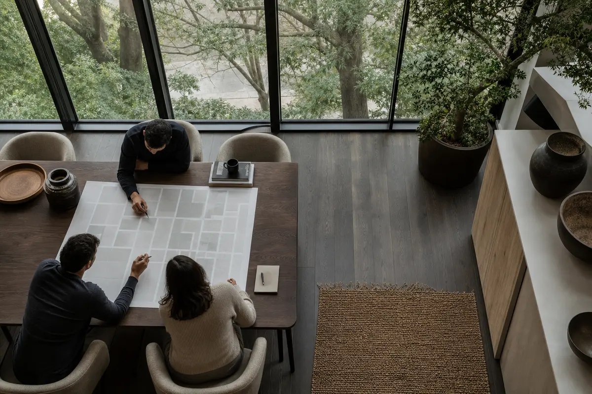 Editorial marketing planning scene for Coto de Caza, California