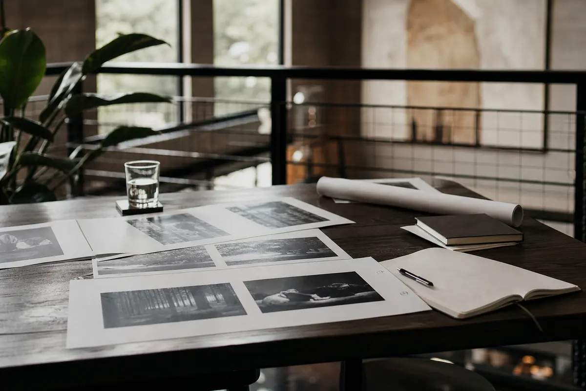 Editorial marketing planning scene for Country Club, California