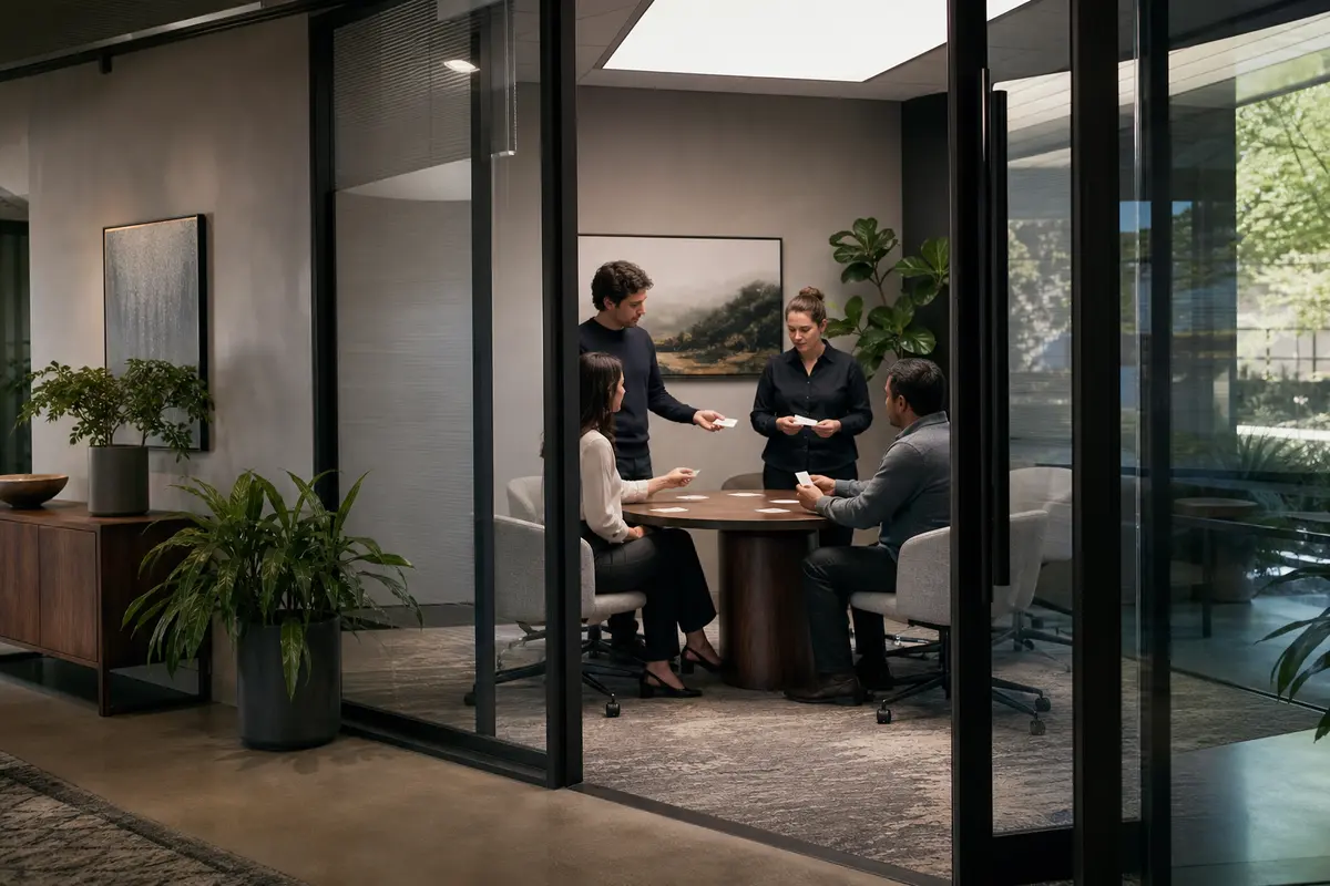 Editorial intake planning scene for Video Intake in Cupertino, California
