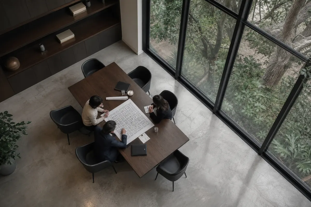 Editorial marketing planning scene for Delano, California
