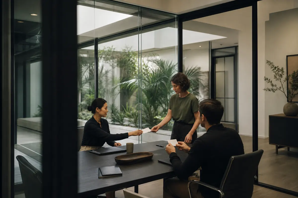 Editorial intake planning scene for AI Answering in Desert Palms, California