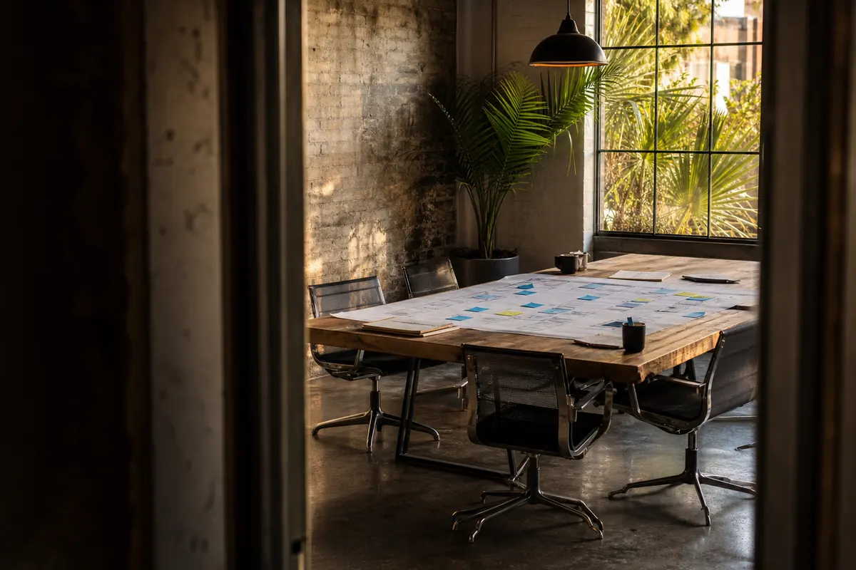Editorial marketing planning scene for Local Service Ads in Desert Palms, California
