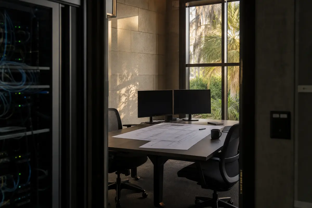 Editorial platform planning scene for Custom Software in Dinuba, California