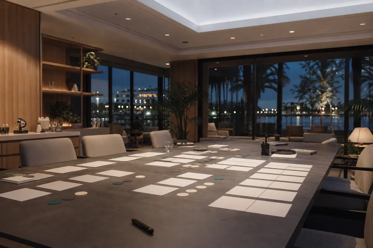 Editorial platform planning scene for Dedicated Hosting in Discovery Bay, California
