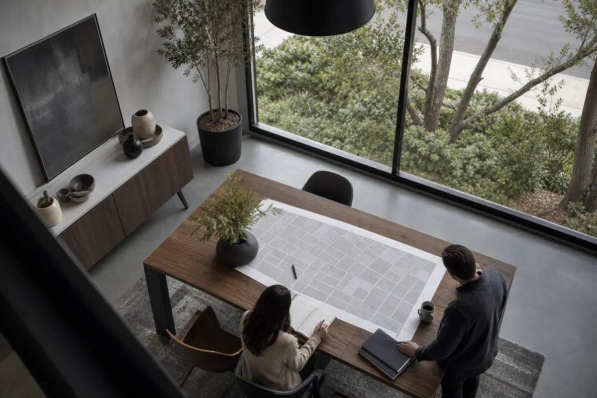 Editorial marketing planning scene for Reputation & Reviews in Downey, California