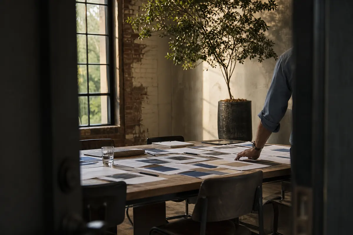 Editorial marketing planning scene for Legal News in Escalon, California