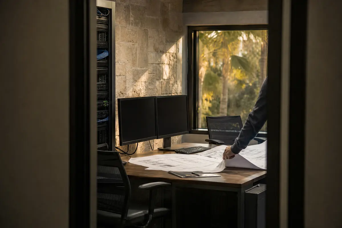 Editorial platform planning scene for Dedicated Hosting in Fort Bragg, California