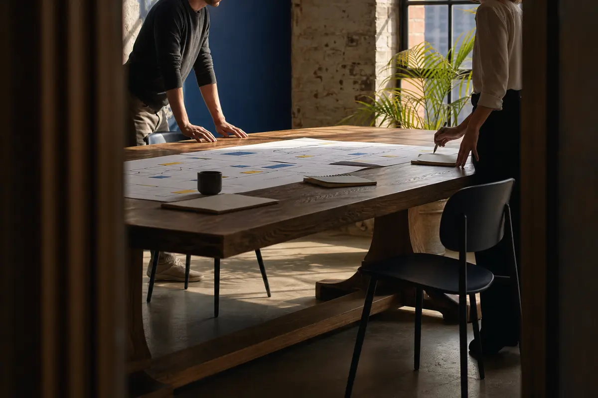 Editorial marketing planning scene for Programmatic SEO in Fremont, California