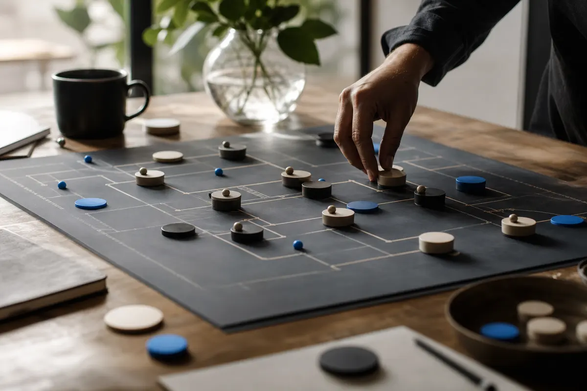Editorial platform planning scene for ROI Dashboard in Garden Grove, California