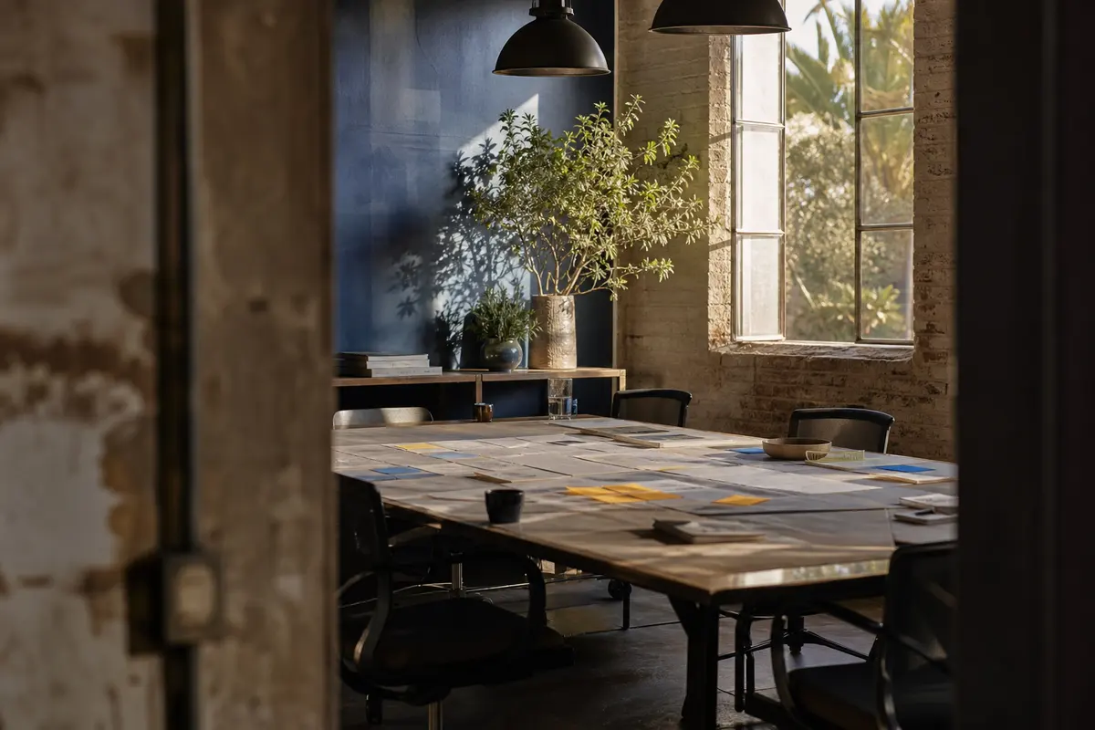 Editorial marketing planning scene for Goleta, California