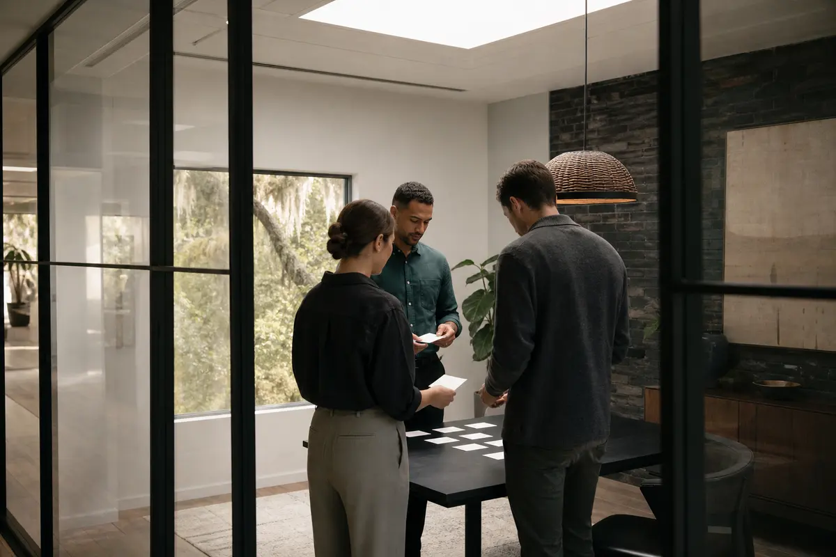 Editorial intake planning scene for Automation in Granite Bay, California