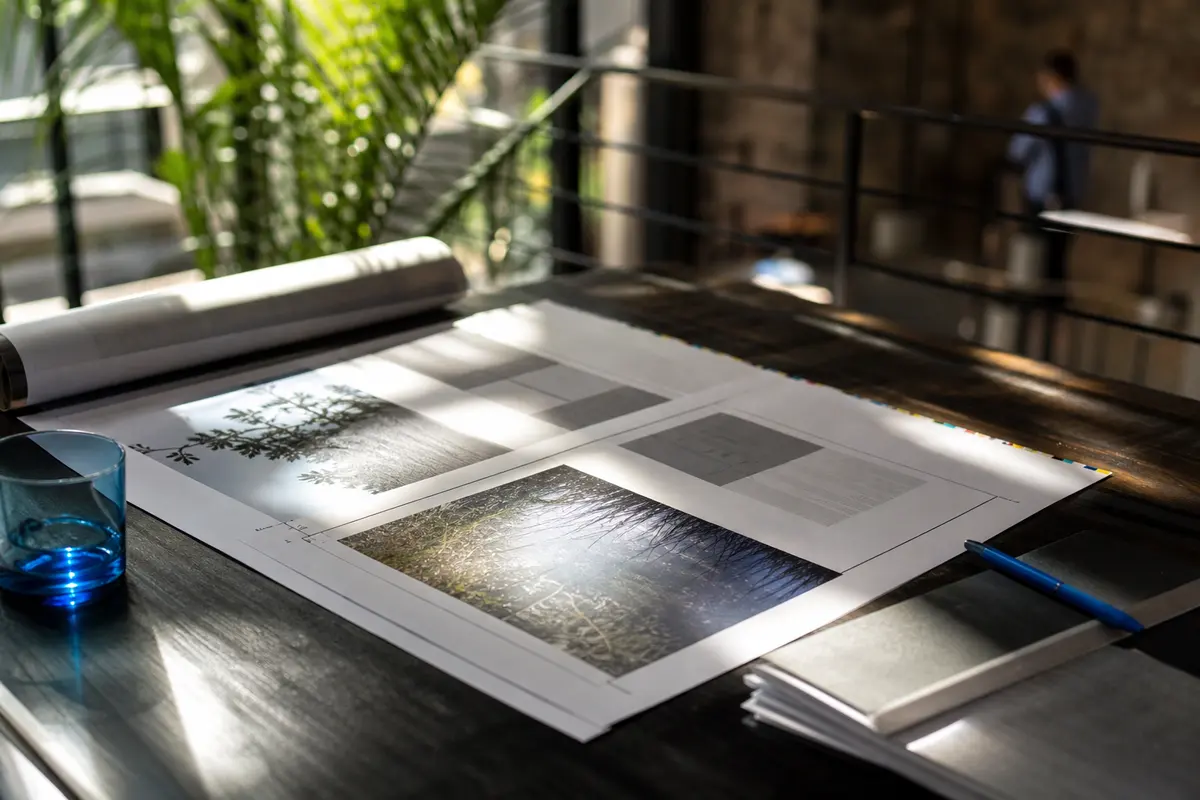Editorial marketing planning scene for Hanford, California