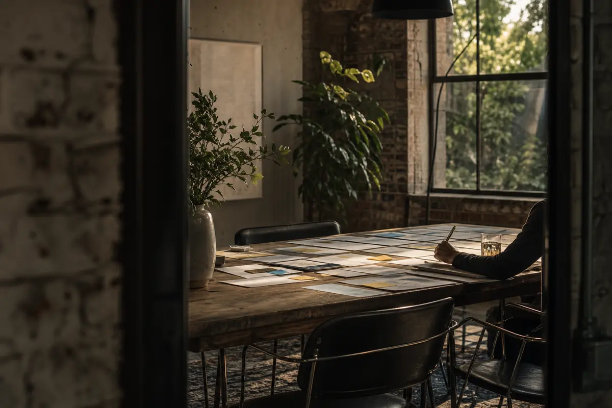Editorial marketing planning scene for Heber, California