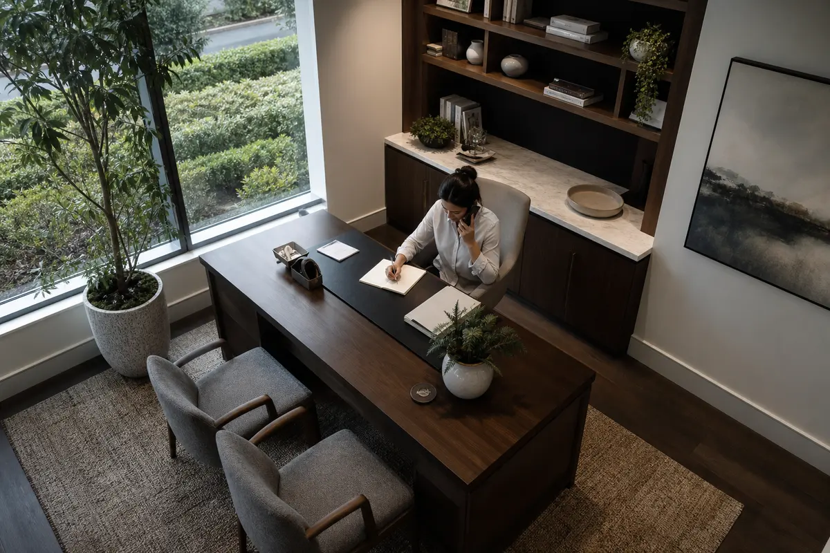 Editorial intake planning scene for Lead Attribution in Ladera Ranch, California