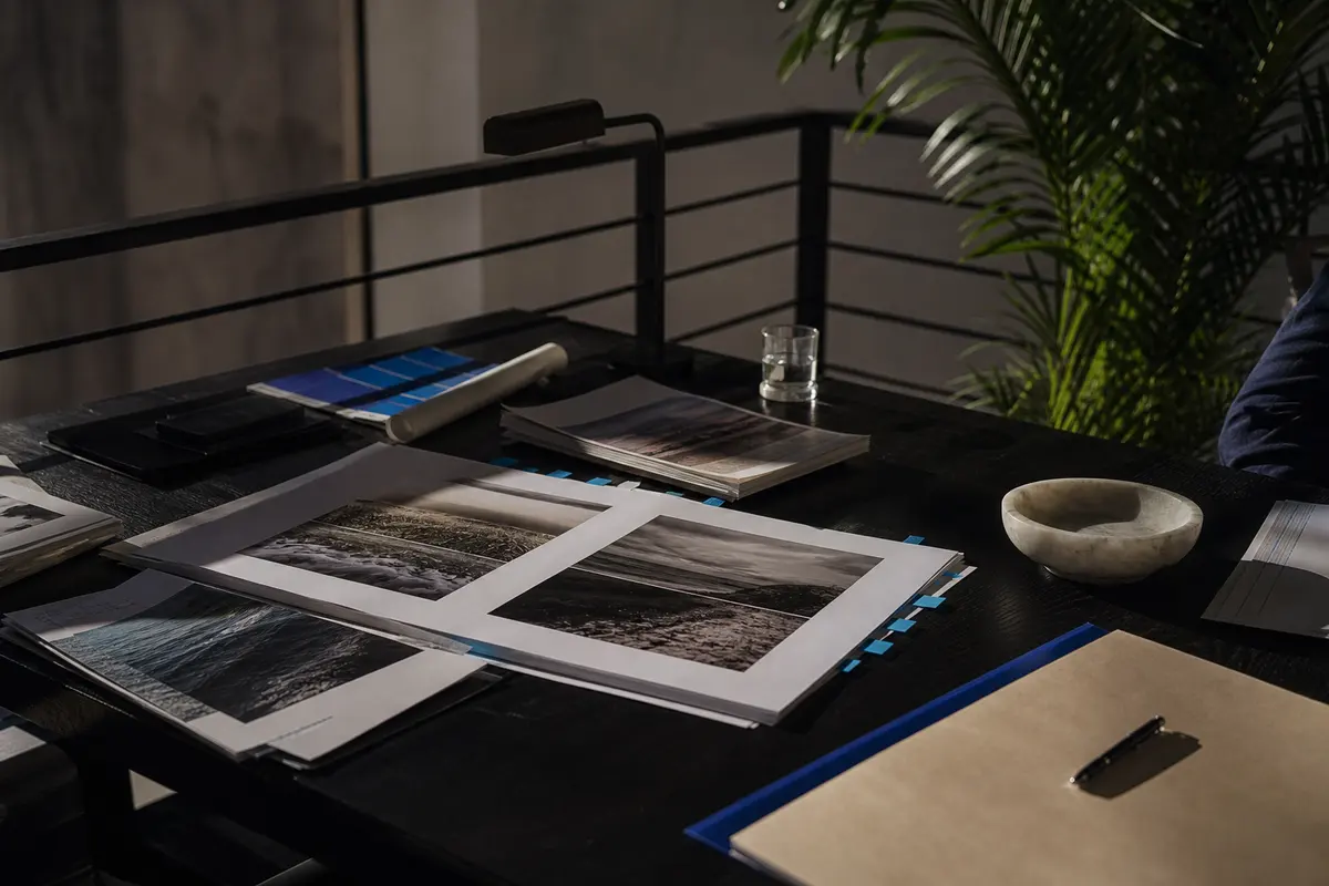 Editorial marketing planning scene for Legal News in Laguna Hills, California