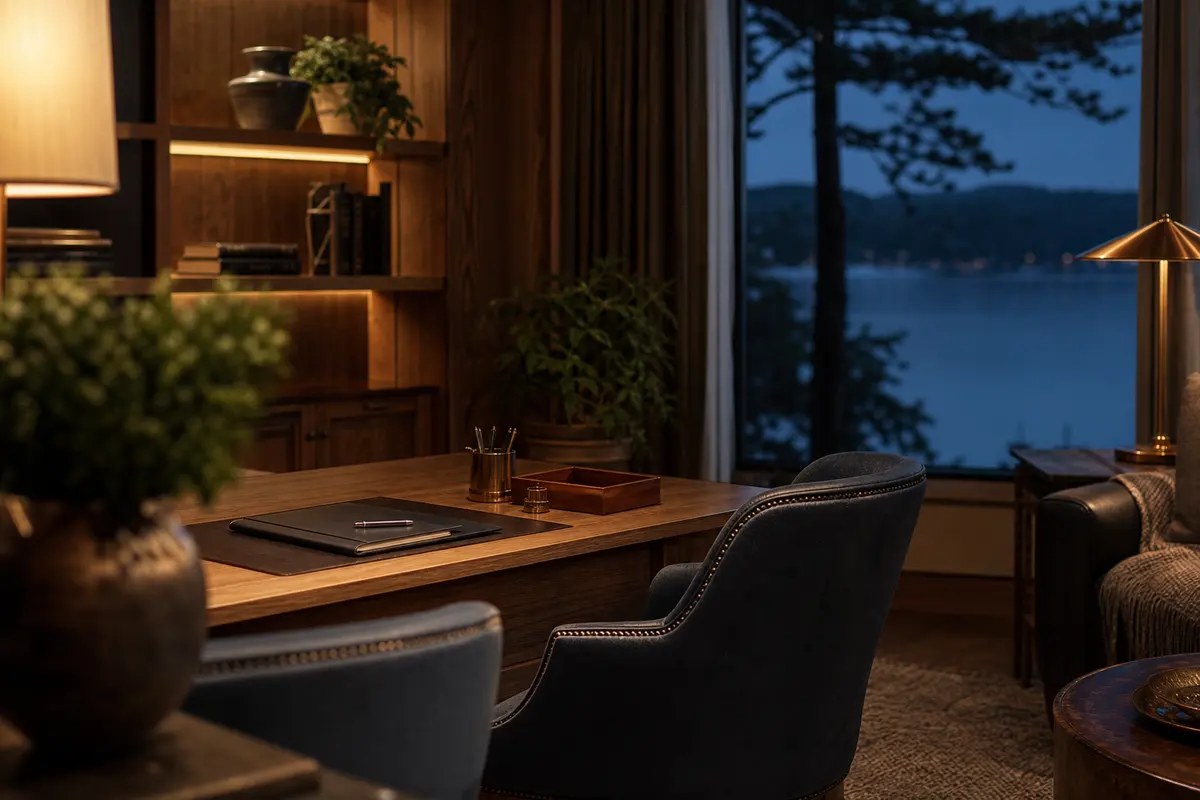 Editorial intake planning scene for Video Intake in Lake Arrowhead, California