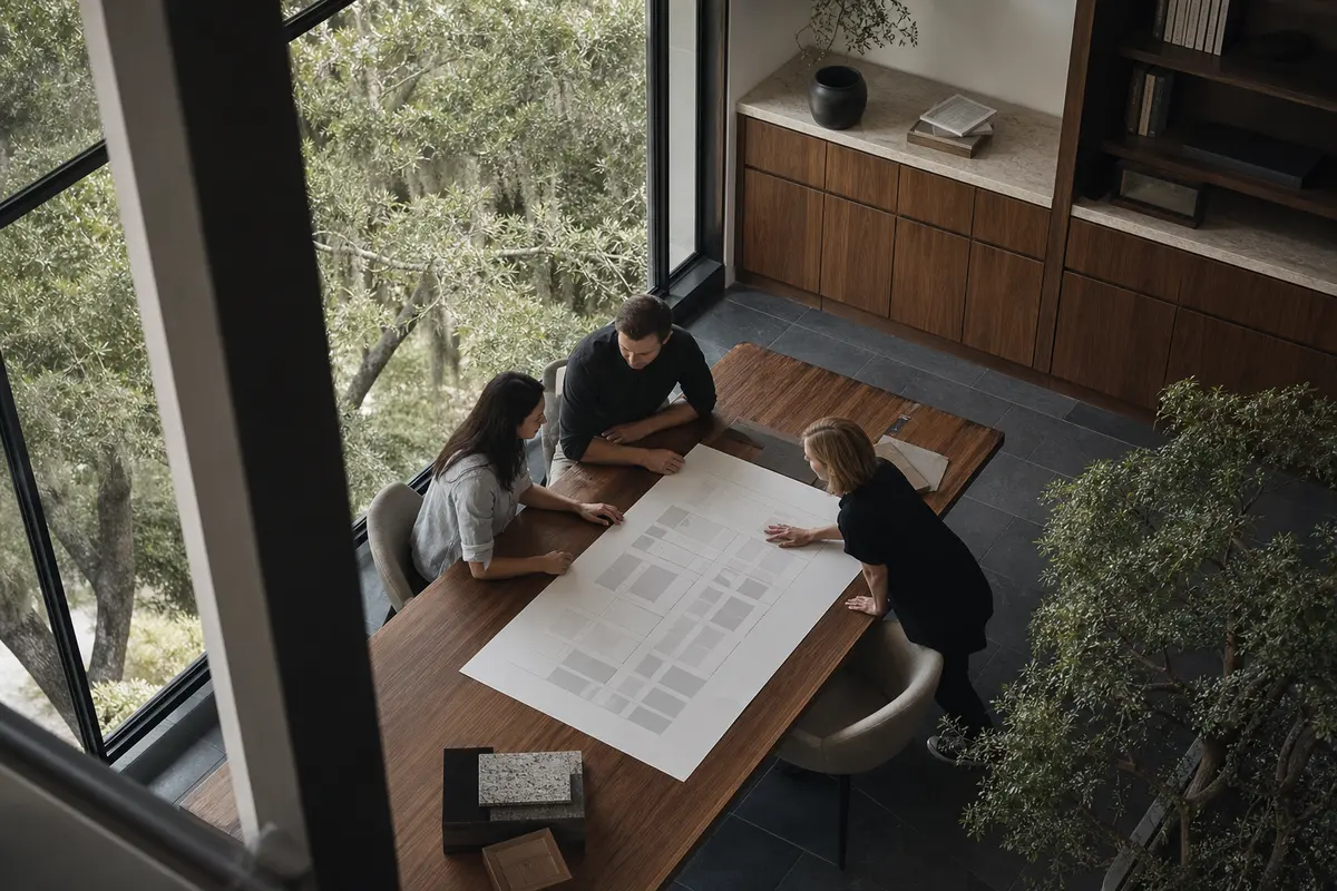 Editorial marketing planning scene for La Mesa, California